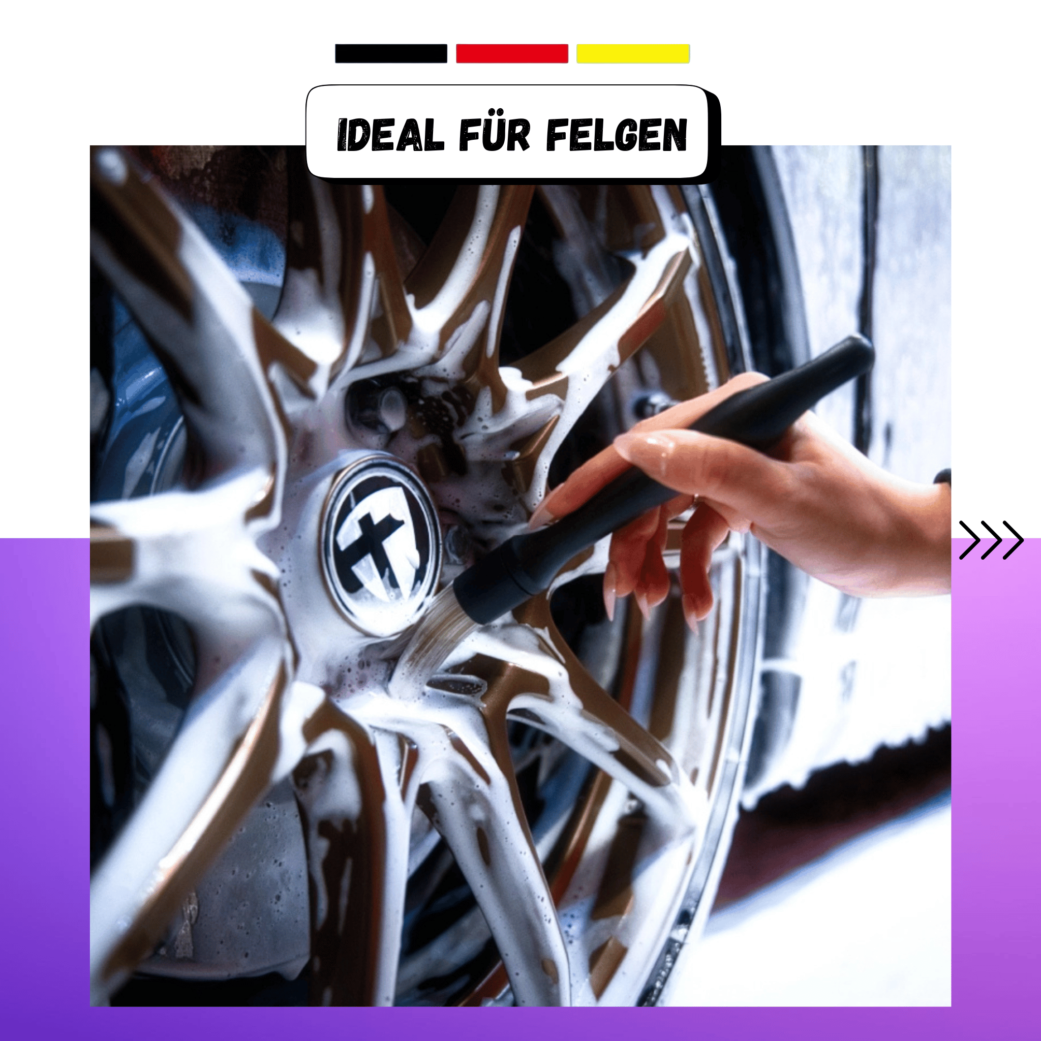 PINSEL-AUF-FELGE-ANWENDUNGSFOTO