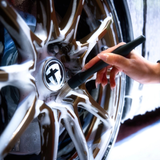 Anwendungsfoto vom carvibex-pinsel an der felge