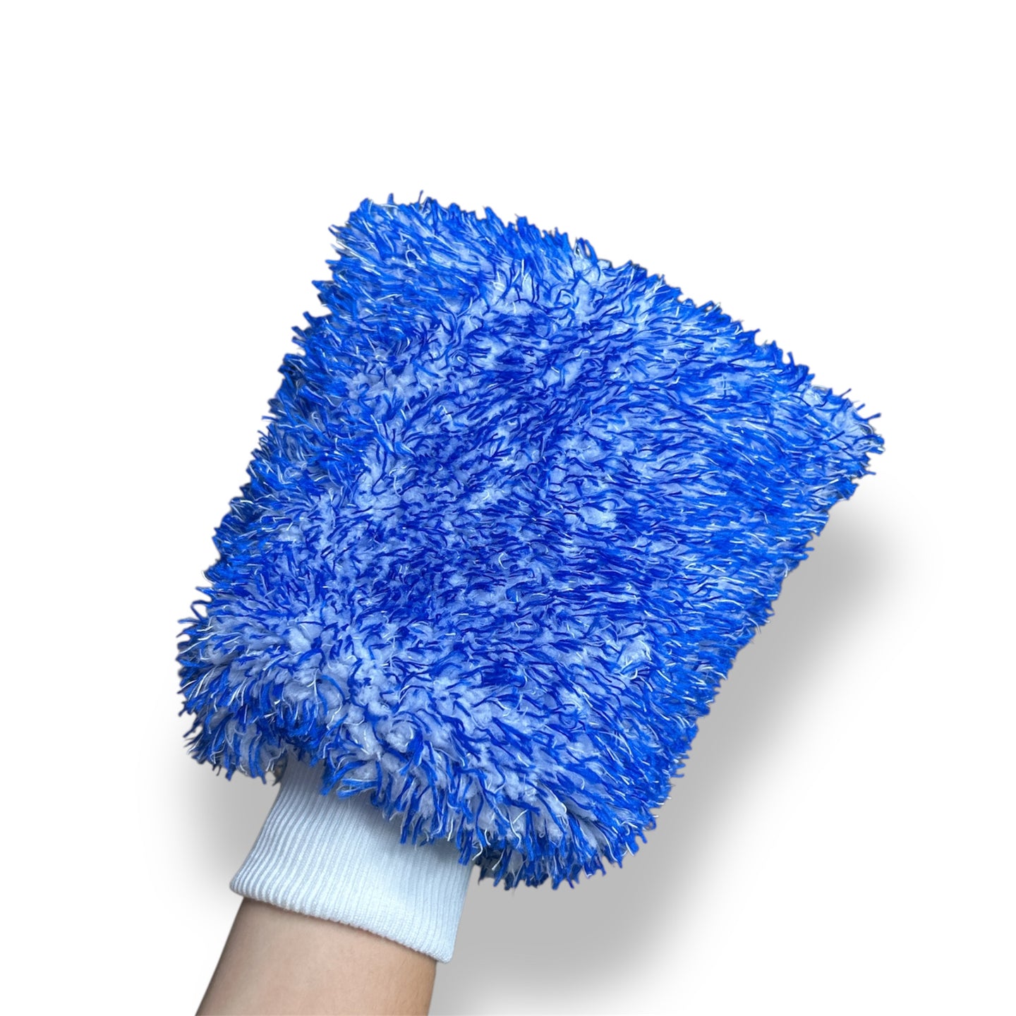 CarVibeX Mikrofaser Waschhandschuh blau – weiche Fasern, saugstark und lackschonend, ideal für kratzfreie Autowäsche