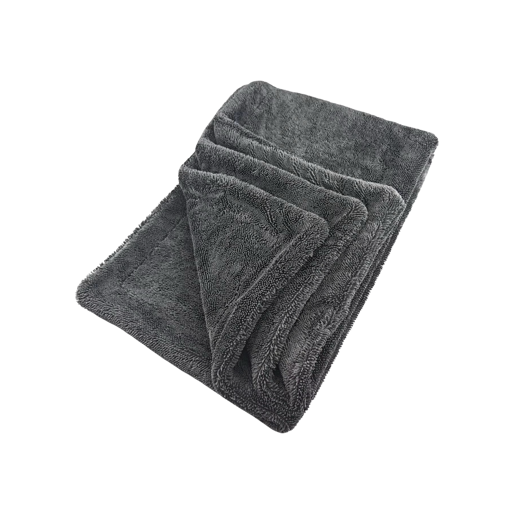 Gefaltetes CarVibeX XXL Mikrofasertrockentuch – Premium 1200 gsm, fusselfrei, langlebig und perfekt für professionelle Autopflege