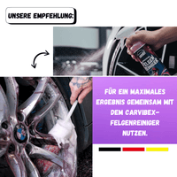 CarVibeX Felgenbürste - Lange Reinigungsbürste für Alufelgen & Stahlfelgen