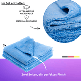 CarVibeX Felgenreiniger Set | pH-neutral + Felgenbürste & Detailing-Pinsel + 3 Tücher