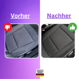 vorher/nachher foto nach der Anwendung vom carvibex innenraumreiniger